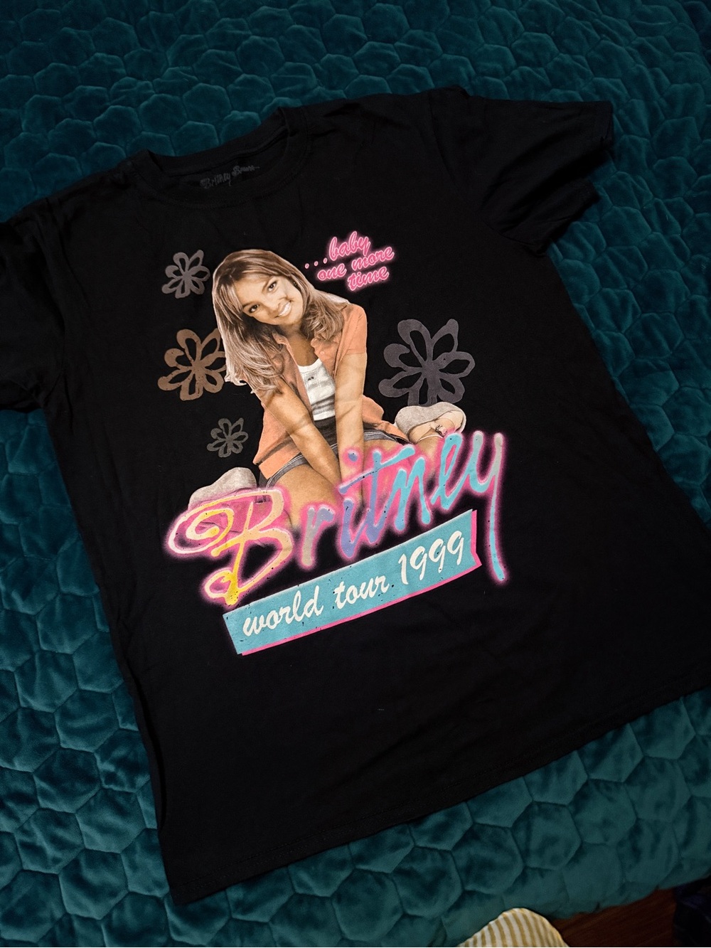 Britney 1999 World Tour Graphic Tee - Black NEW NO TAGS Adult Size Small